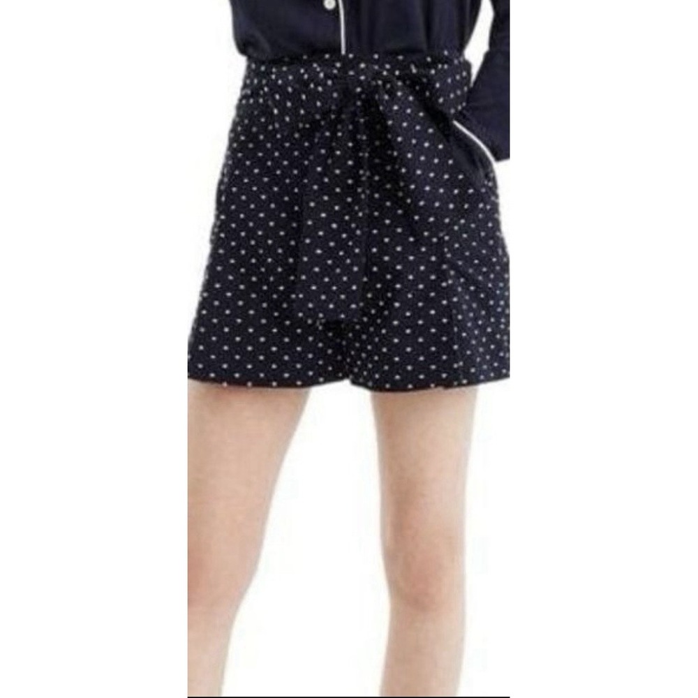 J. Crew Women Skirt black white polka dots skort size 4 Casual Beach